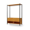 Ver imagem 3 de Closet Estilo Industrial Dallas 2 Gavetas e Suporte para Cabide Klm Móveis