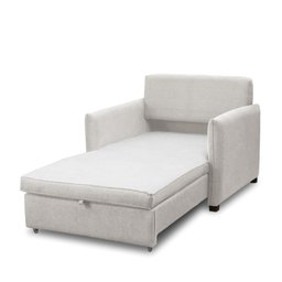 Poltrona Cama Retrátil Solteiro com Rodízio Cloe Bouclê Cinza Claro E03 - D'rossi - 7
