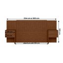 Ver imagem 2 de Cabeceira Casal Queen ou King Olinda C 2 Mesas de Cabeceira Nogueira