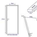Ver imagem 4 de Kit Porta de Madeira Lisa Imbuia 210x72cm Batente 14cm Uniportas Abertura Direita Marrom