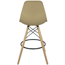 Ver imagem 4 de Banqueta Charles Eames Eiffel Wood Design Base Fixa Madeira - Bege