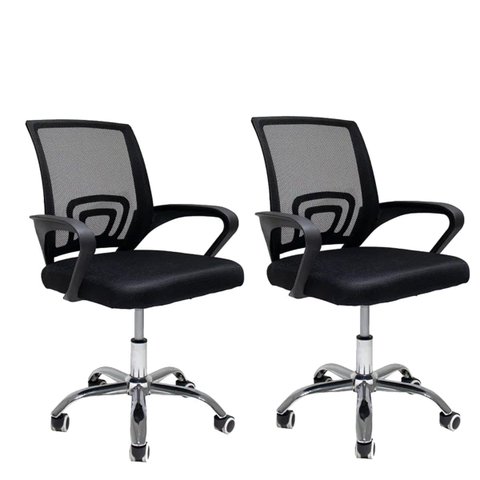 Kit 2 Cadeiras Ergonômica Escritório Giratória Computador Diretor