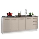Ver imagem 3 de Kit com 2 Balcões de Cozinha 3 Gavetas 4 Portas (sem Tampo e Pia) Branco/crema Agata Madesa