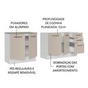 Ver imagem 5 de Kit com 2 Balcões de Cozinha 3 Gavetas 4 Portas (sem Tampo e Pia) Branco/crema Agata Madesa