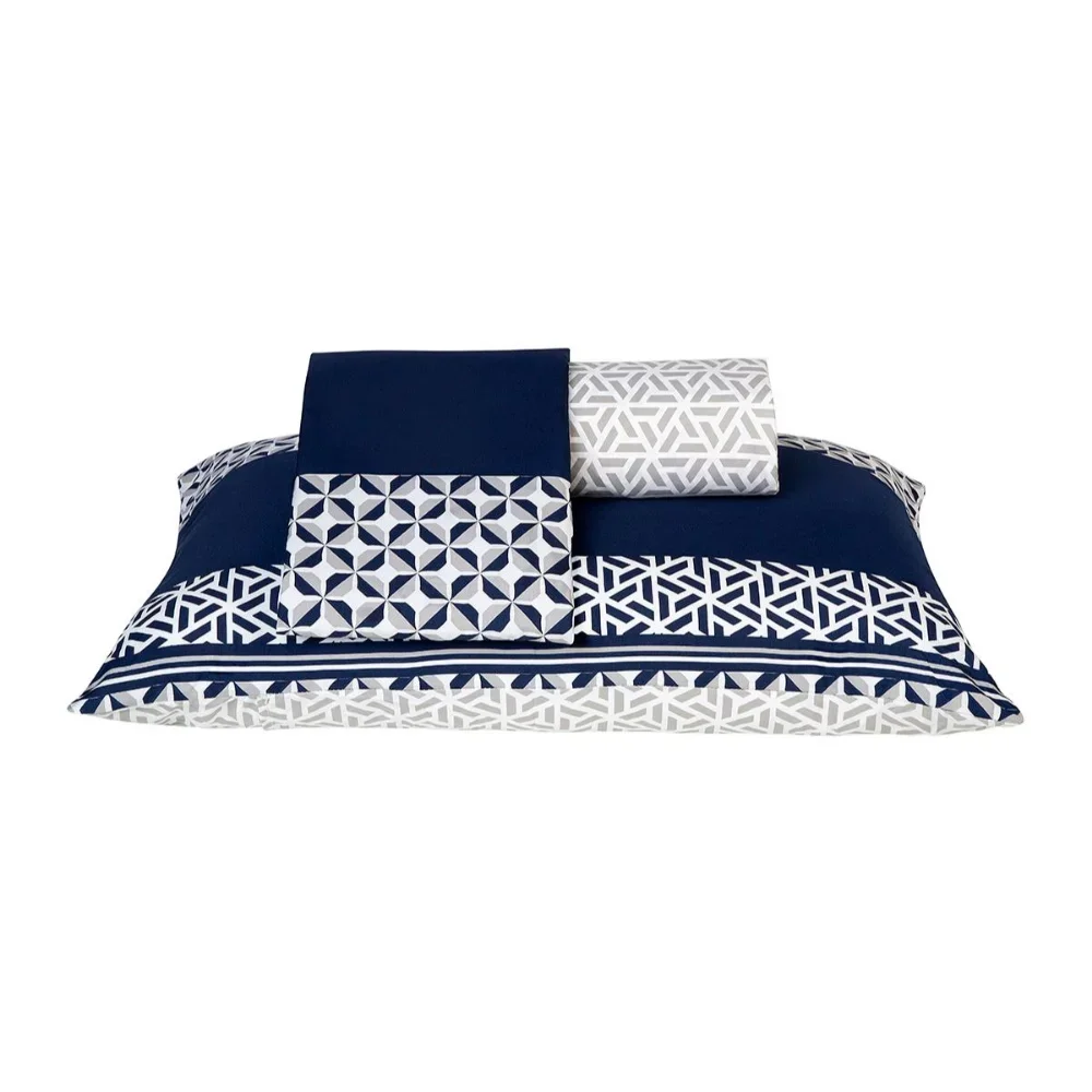 JOGO DE CAMA PERCAL DE POLIESTER QUEEN - SIMETRIA - 2