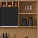 Ver imagem 4 de Kit Armário Cozinha Compacta Alice 6 Portas Amendoa Preto Ajl
