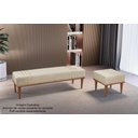 Ver imagem 2 de Recamier Banco Puff Linho Bege Claro Mari