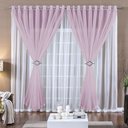 Ver imagem 1 de Cortina 3 Mts Voal Sala Quarto para Trilho Comum Rosa Barata