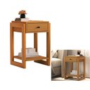 Ver imagem 3 de Kit 2 Mesa de Cabeceira Luxo 1 Gav 1661 Nature Fosco Ofertamo