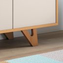 Ver imagem 3 de Buffet Aparador Cristal com 2 Portas e 2 Gavetas Cinamomo/Off White - PR Móveis
