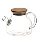 Ver imagem 1 de Bule de Vidro Coador de Bico Tampa de Bambu 500ml Bugatti