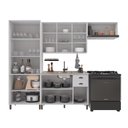 Ver imagem 3 de Armário de Cozinha Modulada Compacta Fidelitá Nara 100% MDF 4 Peças 280cm 12 Portas 2 Gavetas sem