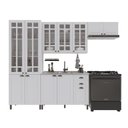 Ver imagem 2 de Armário de Cozinha Modulada Compacta Fidelitá Nara 100% MDF 4 Peças 280cm 12 Portas 2 Gavetas sem