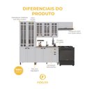 Ver imagem 5 de Armário de Cozinha Modulada Compacta Fidelitá Nara 100% MDF 4 Peças 280cm 12 Portas 2 Gavetas sem