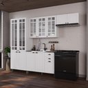 Ver imagem 1 de Armário de Cozinha Modulada Compacta Fidelitá Nara 100% MDF 4 Peças 280cm 12 Portas 2 Gavetas sem
