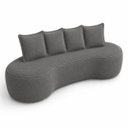 Ver imagem 5 de Kit Sofá Orgânico 210 cm 2 Poltronas Orgânico Boucle Cinza