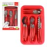 Jogo de Talheres Faqueiro Aço Inox com Gaveteiro Vermelho - 2