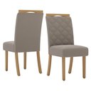 Ver imagem 2 de Conjunto Sala de Jantar Layla Select 4 Lugares Tampo MDF Cadeiras Suede Amêndoa 120cm Casa 812