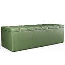 Ver imagem 1 de Calçadeira Recamier Baú para Cama de Casal King Dália 195x50 Cm W01 Couríssimo Verde Musgo -