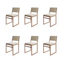 Ver imagem 1 de Kit 6 Cadeiras de Jantar Industrial Isa Assento Veludo Bege Base Cobre