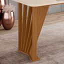 Ver imagem 6 de Conjunto Mesa de Jantar Adriana 2mt com Vidro e 6 Cadeiras Anne Henn - Nature/off White/corano Caram