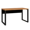 Ver imagem 6 de Mesa Escrivaninha Industrial MDF 140cm Nogal com Preto F5 Office
