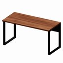 Ver imagem 4 de Mesa Escrivaninha Industrial MDF 140cm Nogal com Preto F5 Office