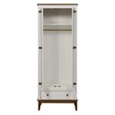 Ver imagem 2 de Armario Malibu 2 Portas e 1 Gaveta Cor Branco com Amendoa 204 Cm - 62386
