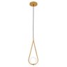 Luminária Teto Pendente Gota Globo Vidro Cama Quarto Dourado - 1