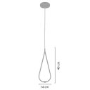 Ver imagem 4 de Luminária Teto Pendente Gota Globo Vidro Cama Quarto Dourado