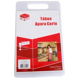 Tabua de Carne Plastico Branca 33X20cm - 1 Tabua de Carne Plastico Branca 33X20cm - 1