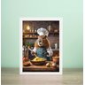 Quadro Decorativo Capivara Cozinhando 45x34cm:moldura Preta - 2
