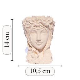 Estátua Vaso Deusa Hera Artesanal 10x15cm em Resina Mineral - Vermelho - 4