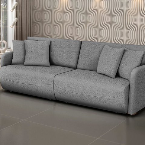 Sofá Retrátil e Reclinável 200cm Linho Domus