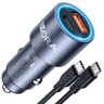 Carregador Carro Duas Portas (usb 18w + C 20w) Metal + Cabo - 1