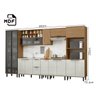 Cozinha Modulada Completa 8 Peças Lombardia Freijó Off White - 3