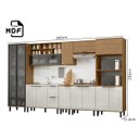 Ver imagem 3 de Cozinha Modulada Completa 8 Peças Lombardia Freijó Off White