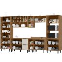 Ver mais imagens de Cozinha Modulada Completa 8 Peças Lombardia Freijó Off White