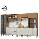 Ver imagem 2 de Cozinha Modulada Completa 8 Peças Lombardia Freijó Off White