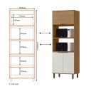 Ver imagem 5 de Cozinha Modulada Completa 8 Peças Lombardia Freijó Off White