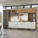 Ver imagem 1 de Cozinha Modulada Completa 8 Peças Lombardia Freijó Off White