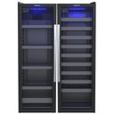 Ver imagem 1 de Conjunto Cervejeira Blue Light e Adega Piubella Venax Porta Invertida 200 Litros Preto Fosco 220v