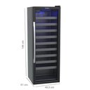 Ver imagem 3 de Conjunto Cervejeira Blue Light e Adega Piubella Venax Porta Invertida 200 Litros Preto Fosco 220v