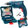 Furadeira Industrial Impacto 3/8 Reversão 450w Gsb 450re + Estojo 30 Peças X-line Titânio Bosch - 1