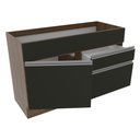 Ver imagem 5 de Balcão Gabinete de Pia Armário de Cozinha 120 cm 1 Porta 2 Gavetas Rustic/Preto Glamy Madesa
