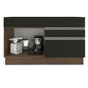 Ver imagem 4 de Balcão Gabinete de Pia Armário de Cozinha 120 cm 1 Porta 2 Gavetas Rustic/Preto Glamy Madesa