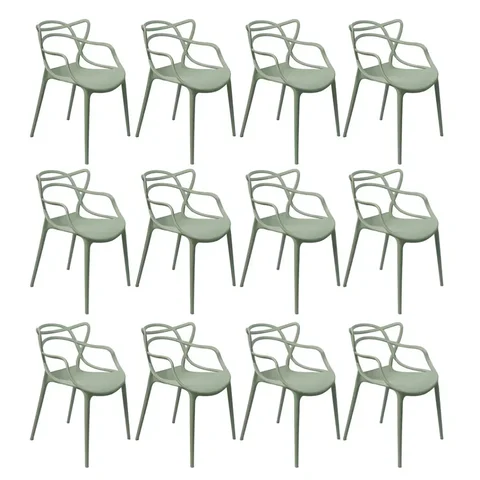 Kit 12 Cadeiras Allegra Verde