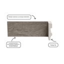 Ver imagem 4 de Rodapé de Poliestireno 07cm x 15mm Metro Linear Barra 240cm Wood Cinza Graddus