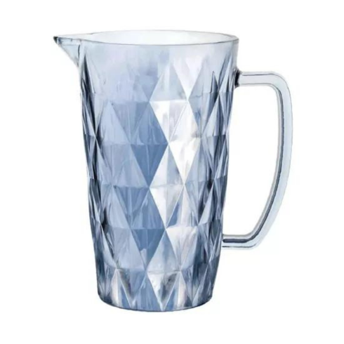 Jarra Vidro Diamond 1l Azul Diamante Água Suco Drink Buffet Ke Home Diamond Azul