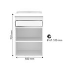 Ver imagem 2 de Gabinete de Banheiro 50cm sem Cuba e Lavatório Ref 501 Cewal - Branco/itapuã